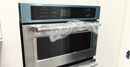 new built-in microwave installation