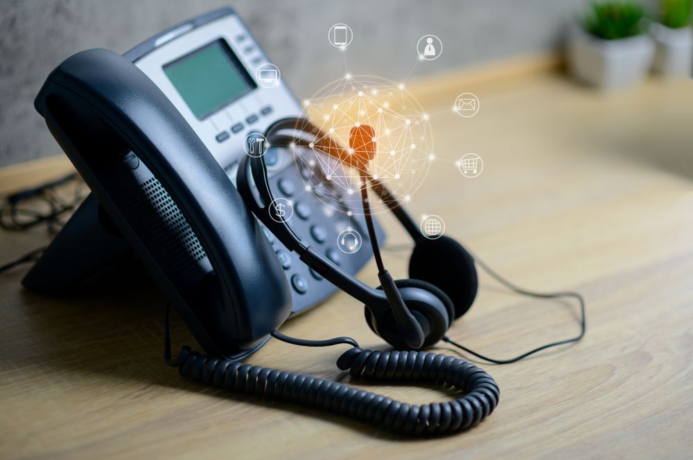 Telephone with Headset